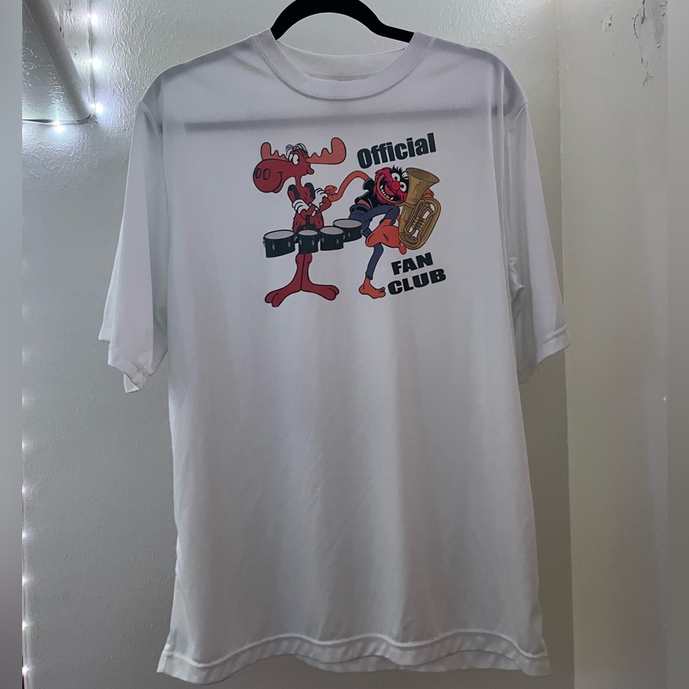 cartoon "official fan club" tee shirt, large mens